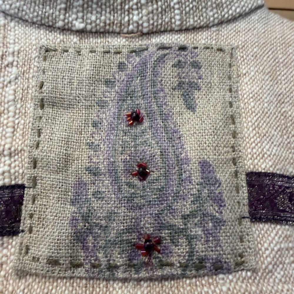 Hand Crafted Multicolor Patchwork Blazer - image 12